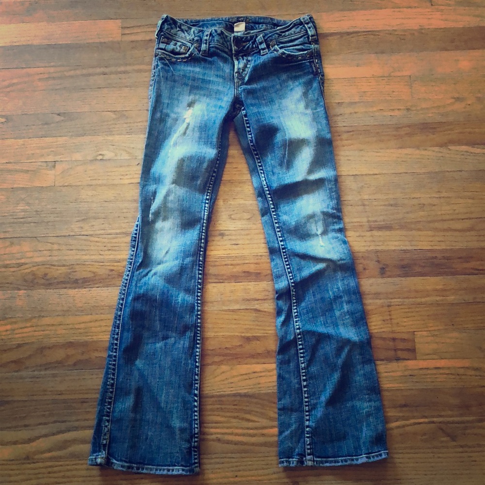 Silver Flare Jeans Size 2